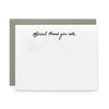 Official Thank you note, Letterpress Note cards | Set of 8