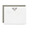 Tennis love, Letterpress Note cards | Set of 8