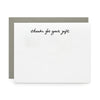 Thanks for your Gift, Letterpress Note cards | Set of 8