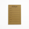 Menu Calendar Notepad - Kraft