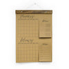 Groceries Calendar Notepad - Black