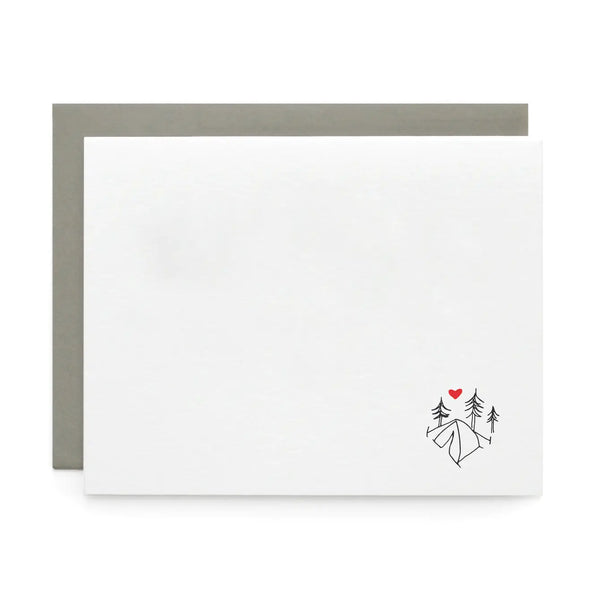 Camping love, Letterpress Note cards | Set of 8