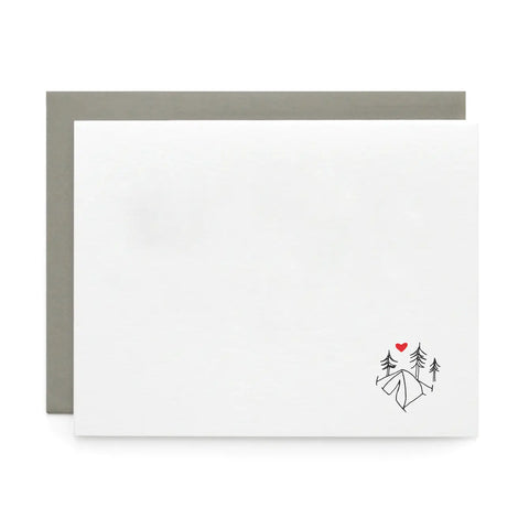 Camping love, Letterpress Note cards | Set of 8