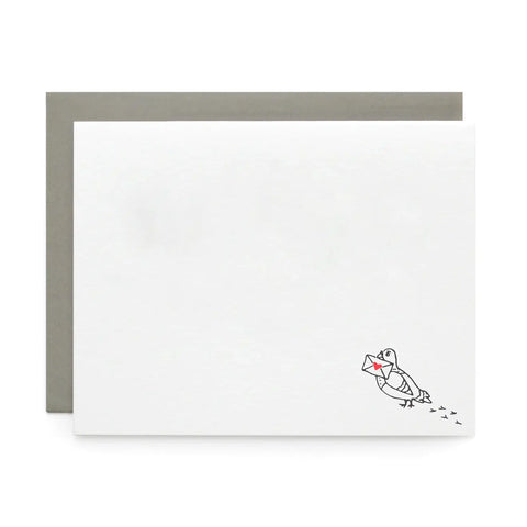 Carrier Pigeon Love, Letterpress Note cards | Set of 8