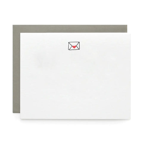 Envelope Love, Letterpress Note cards | Set of 8