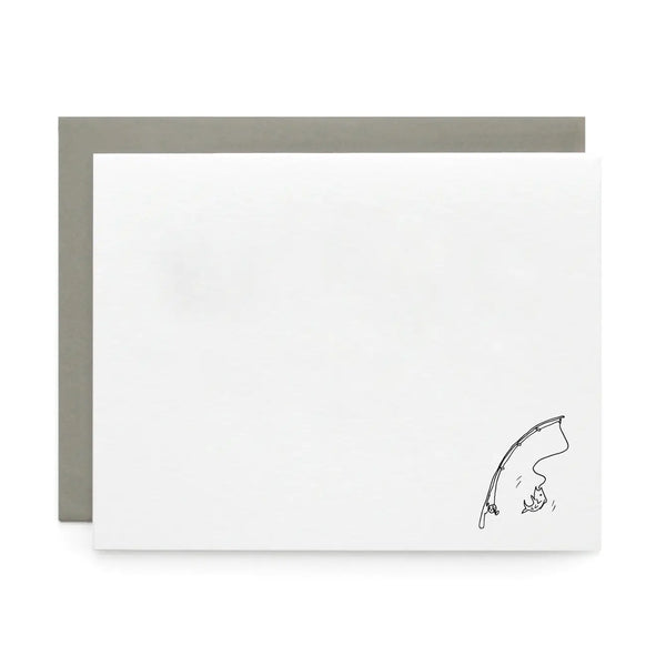 Fishing love, Letterpress Note cards | Set of 8