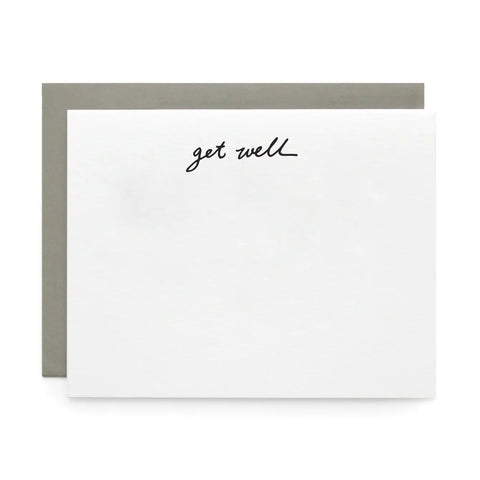 Get Well, Letterpress Note cards | Set of 8