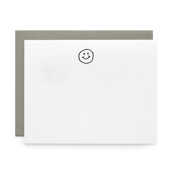 Happy Face, Letterpress Note cards | Set of 8