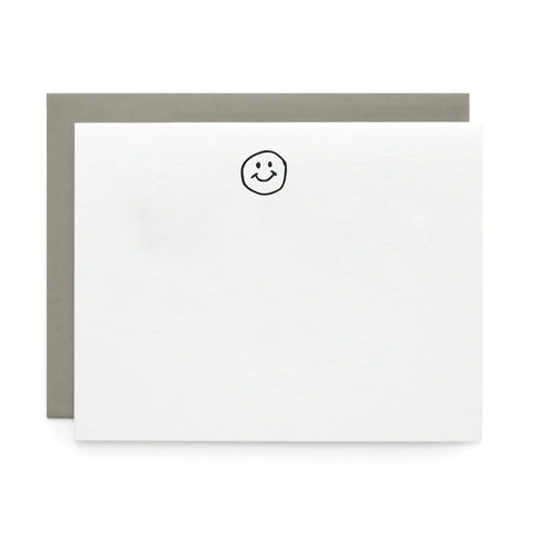 Happy Face, Letterpress Note cards | Set of 8