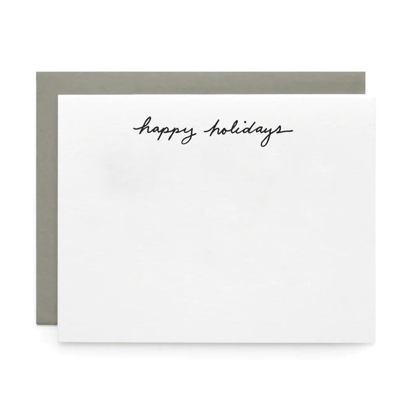 Happy Holidays, Letterpress Note cards | Set of 8