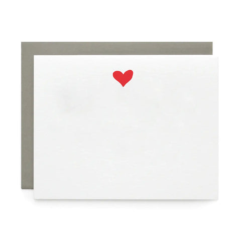 Heart, Letterpress Note cards | Set of 8