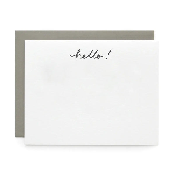 Hello! Letterpress Note cards | Set of 8