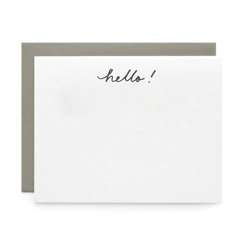 Hello! Letterpress Note cards | Set of 8