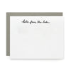 Hello from the Lake, Letterpress Note cards | Set of 8
