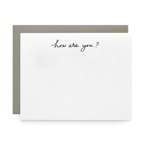 How are you, Letterpress Note cards | Set of 8