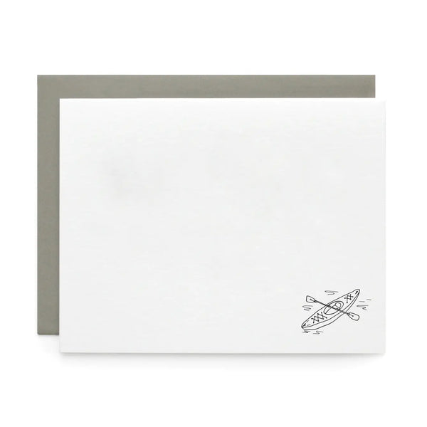 Kayak love, Letterpress Note cards | Set of 8