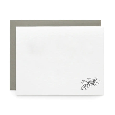 Kayak love, Letterpress Note cards | Set of 8