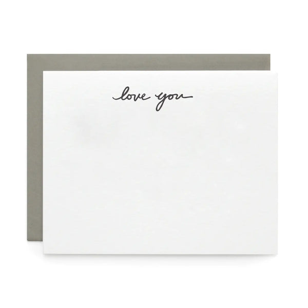 Love You, Letterpress Note cards | Set of 8