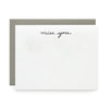Miss You, Letterpress Note cards | Set of 8