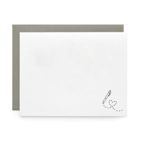 Pen Love, Letterpress Note cards | Set of 8