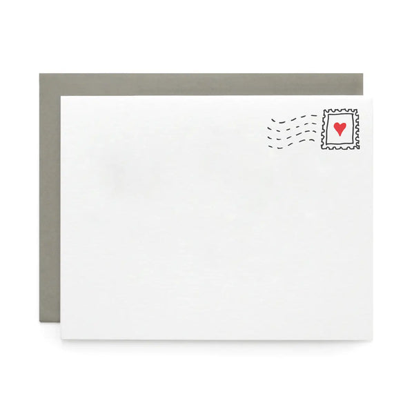 Postage Stamp Love, Letterpress Note cards | Set of 8