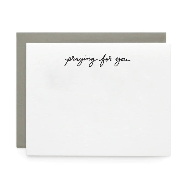 Praying for you, Letterpress Note cards | Set of 8
