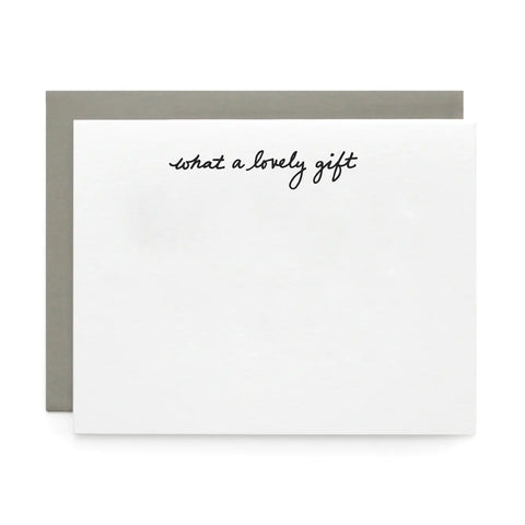 What a Lovely Gift, Letterpress Note cards | Set of 8