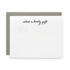 What a Lovely Gift, Letterpress Note cards | Set of 8