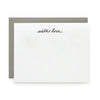 With Love, Letterpress Note cards | Set of 8