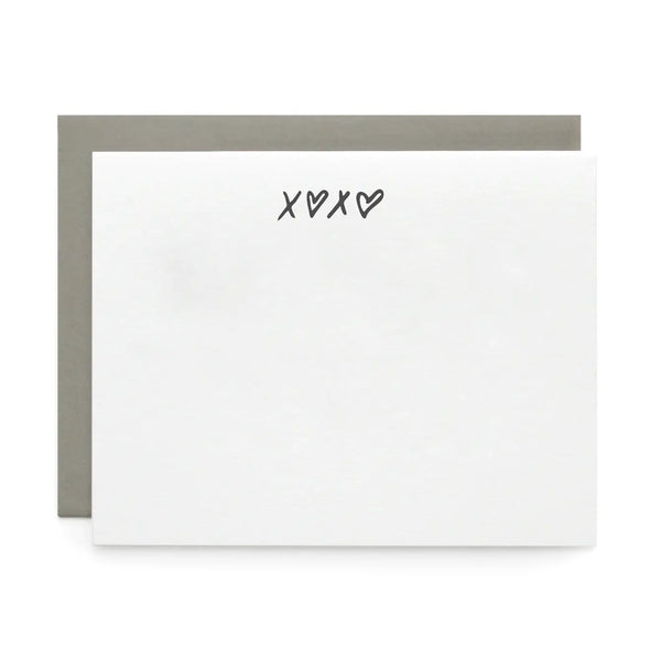 XOXO, Letterpress Note cards | Set of 8