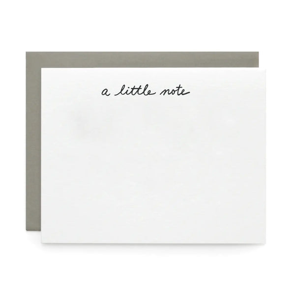 A Little Note, Letterpress Note cards | Set of 8
