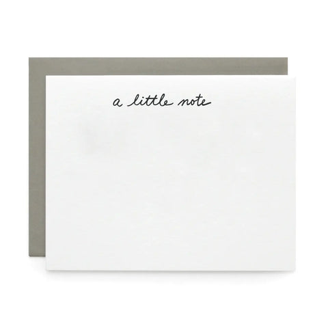 A Little Note, Letterpress Note cards | Set of 8